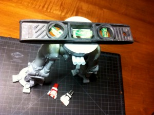 Installing the reaver titan lower torso to the legs