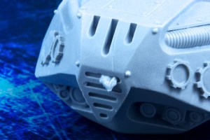 Slight miscast, hard to clearly remove mold leak on the reaver titan head/cockpit