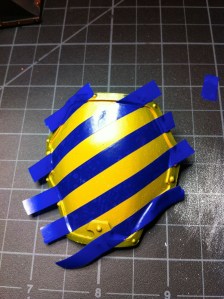Reaver Titan knee pad with vinyl masking tape