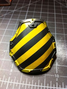 Reaver Titan yellow caution knee pad