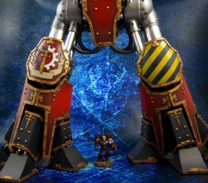 Closer view of Reaver Titan painted legs