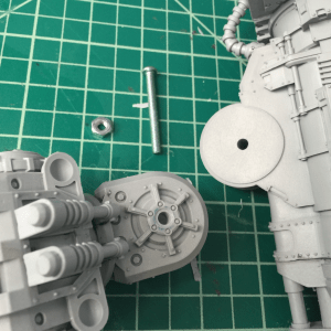 Elbow holes drilled and hardware